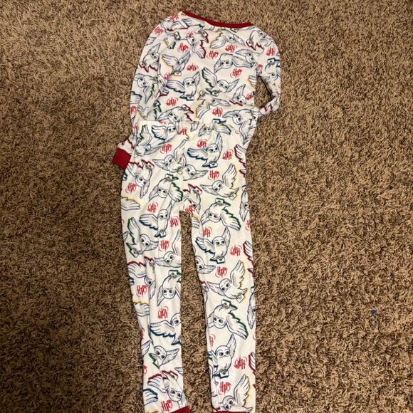 Harry Potter Hedwig Pajamas 4T Wizarding World White Long Sleeve Pants Polyester - Picture 3 of 3